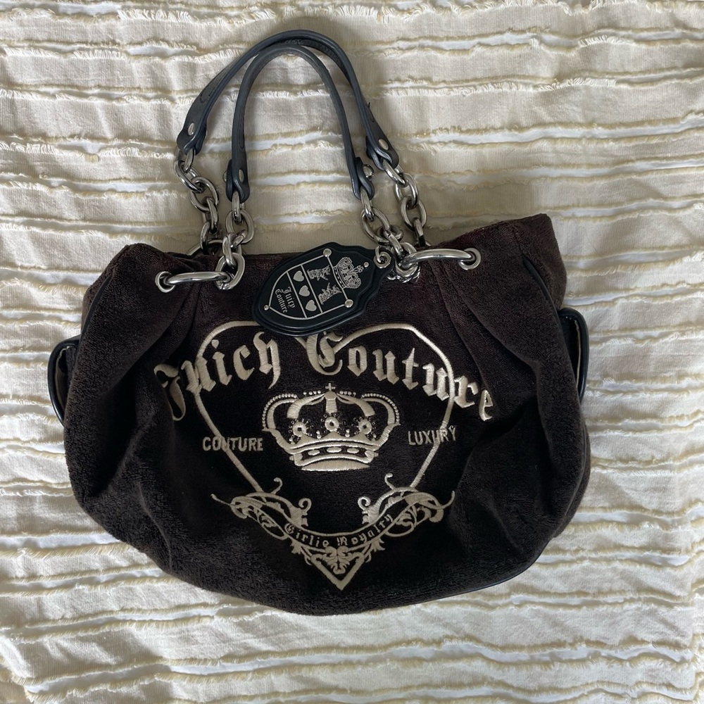 Y2K Vintage Brown Juicy Couture Velour Purse